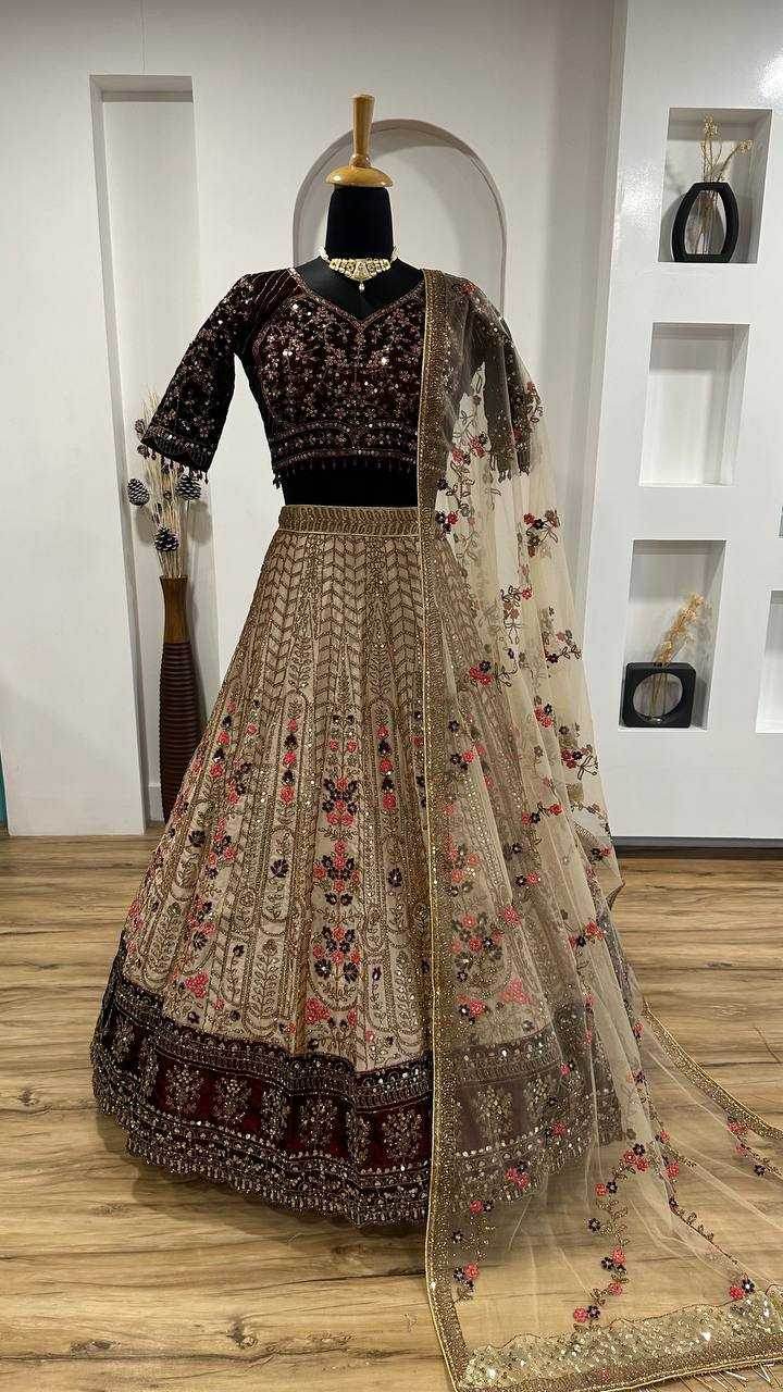 Stunning Kasturi Silk Lehenga with Intricate Dori Work - MYLUXURY LANE ENTERPRISE